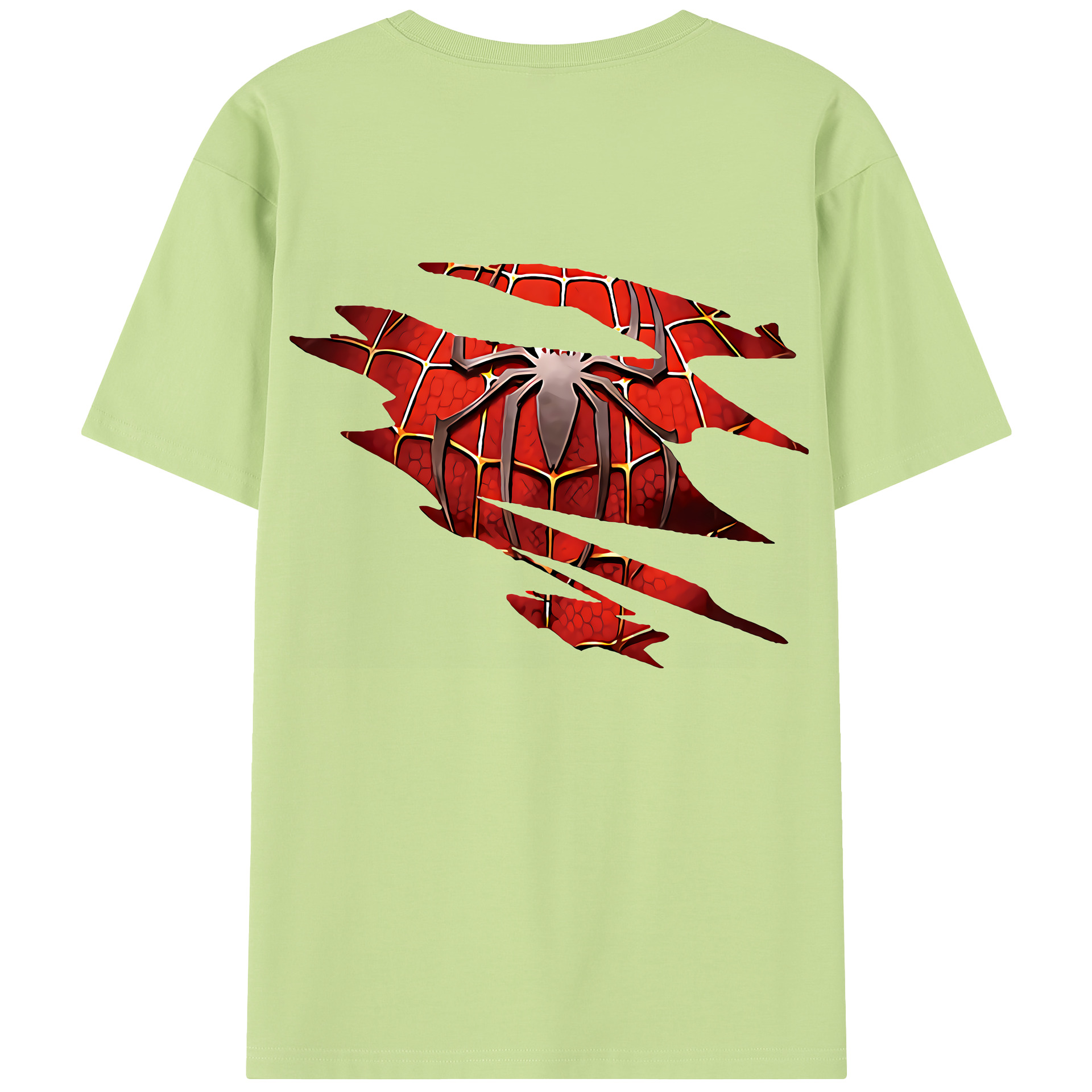 （画像用） Spider Man スパイダーマン 綿100％半袖Tシャツ（背面プリント）